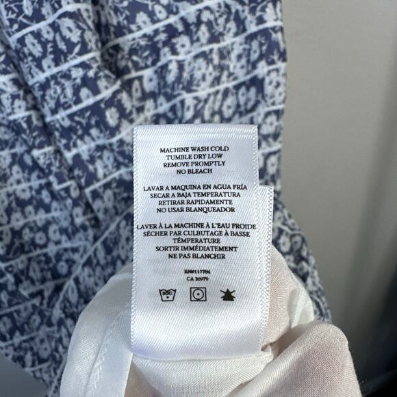 RAILS Valentina Ruffle Hem Crinkle Dress Camellia Print Size Large Navy Floral - Picture 6 of 8